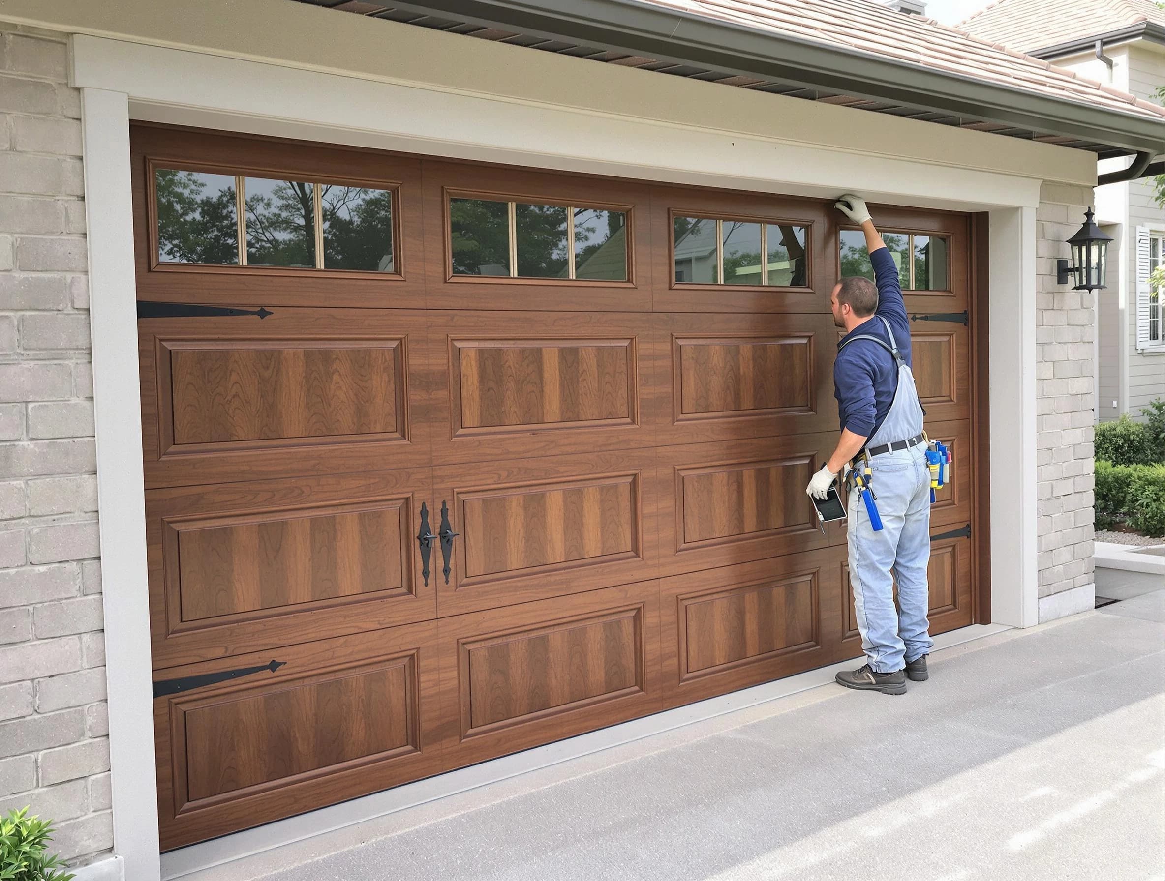 Custom garage door showcase by Warrior Garage Door Repair in Warrior