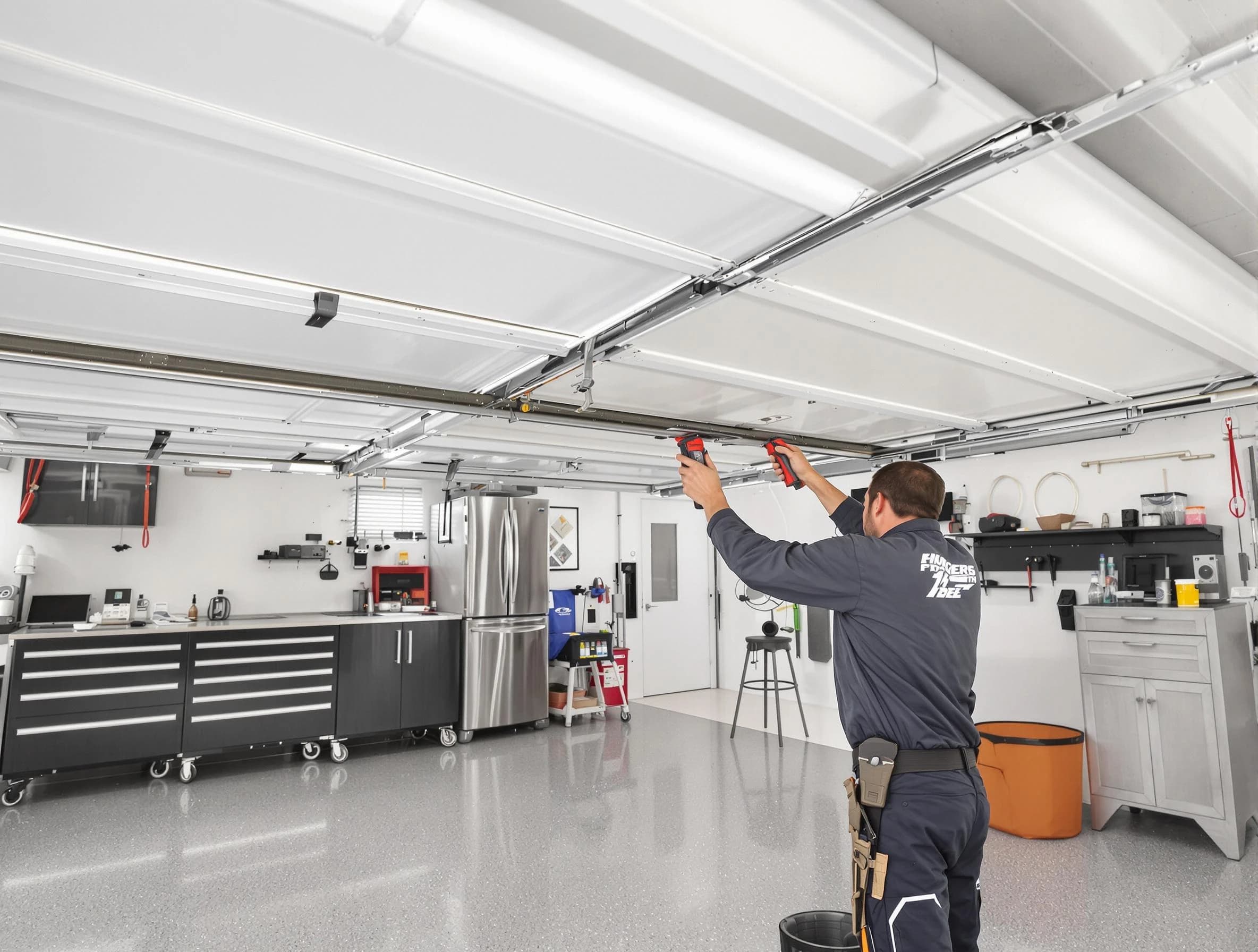 Overhead garage door repair service by Warrior Garage Door Repair in Warrior