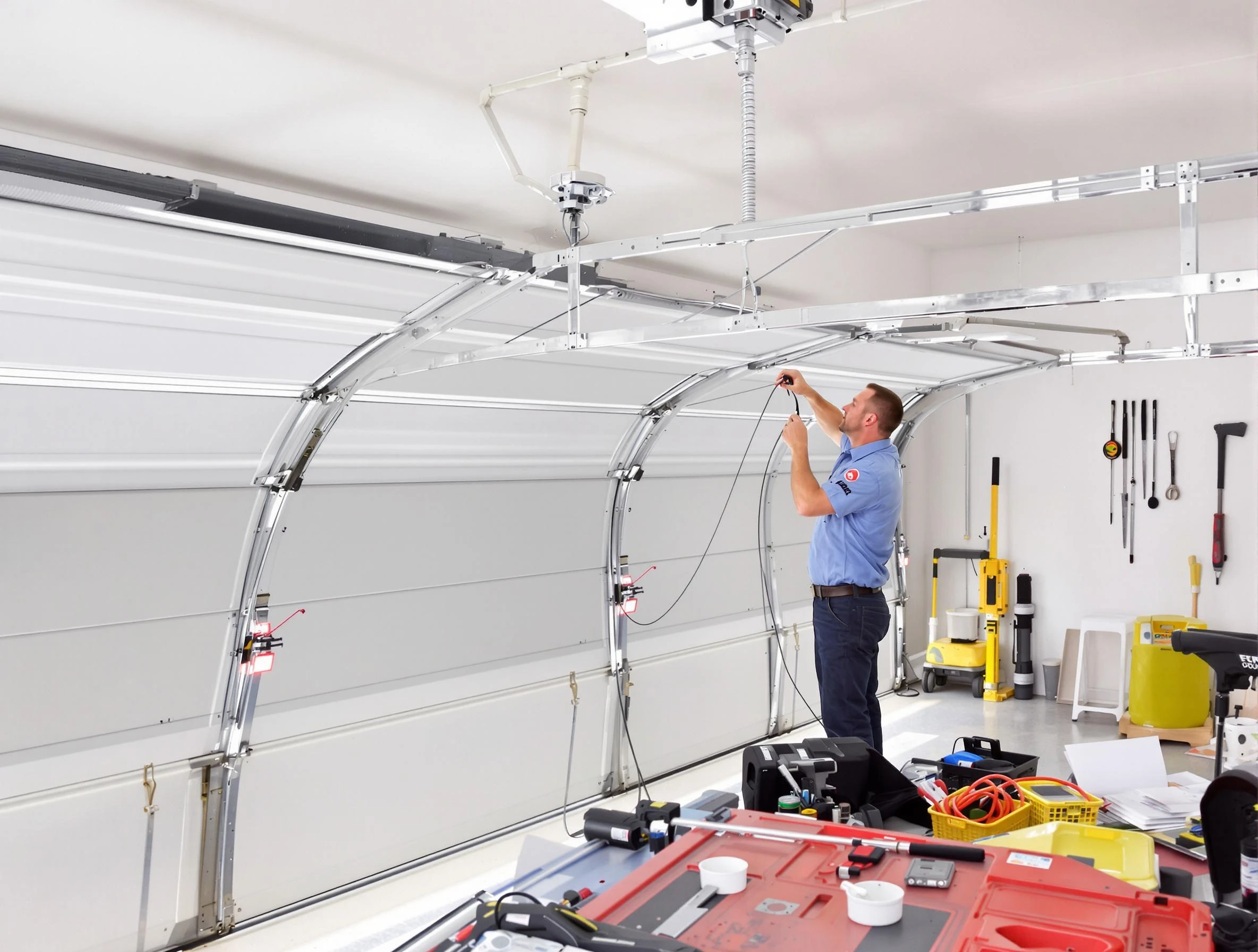 Garage door cable repair service by Warrior Garage Door Repair in Warrior