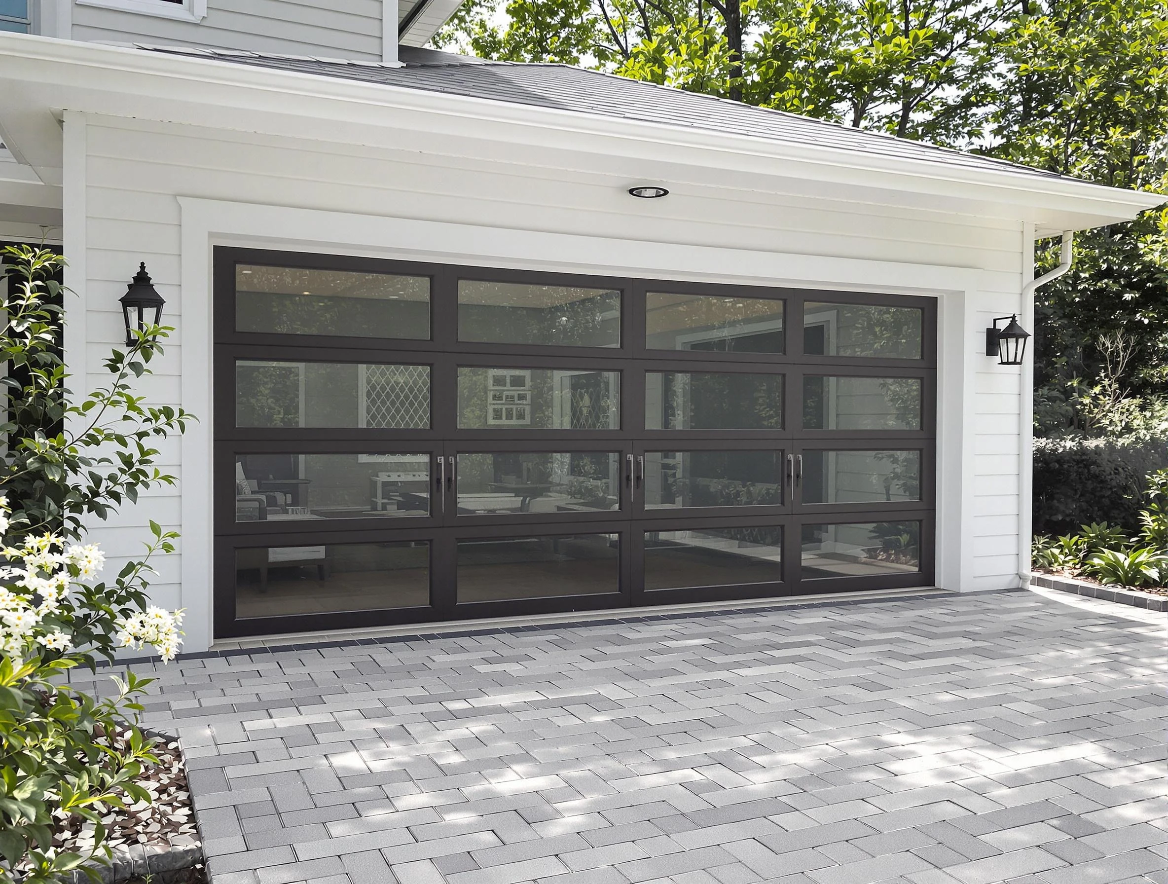 Warrior Garage Door Repair design specialist presenting custom garage door options to Warrior homeowner