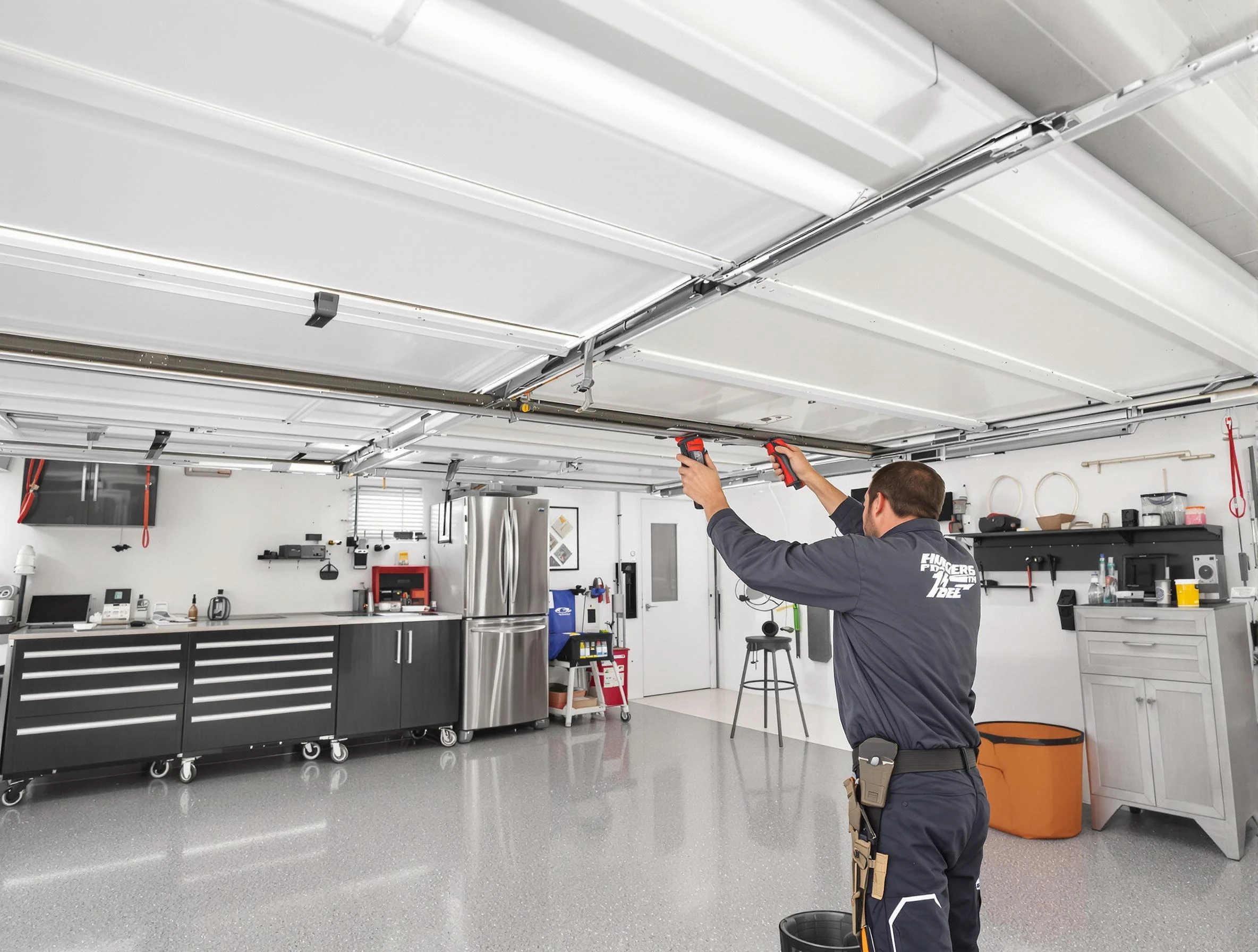 Overhead garage door repair service by Warrior Garage Door Repair in Warrior